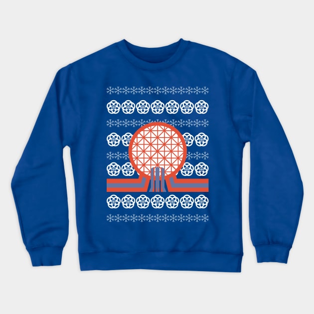 Epcot Ugly Sweater Crewneck Sweatshirt by GrizzlyPeakApparel